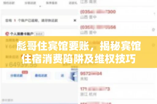 彪哥住宾馆要账，揭秘宾馆住宿消费陷阱及维权技巧