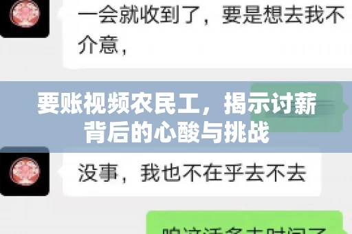 要账视频农民工，揭示讨薪背后的心酸与挑战