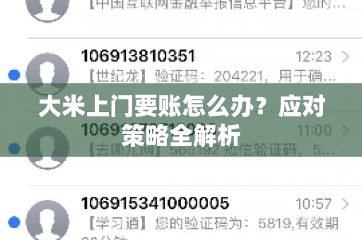 大米上门要账怎么办？应对策略全解析