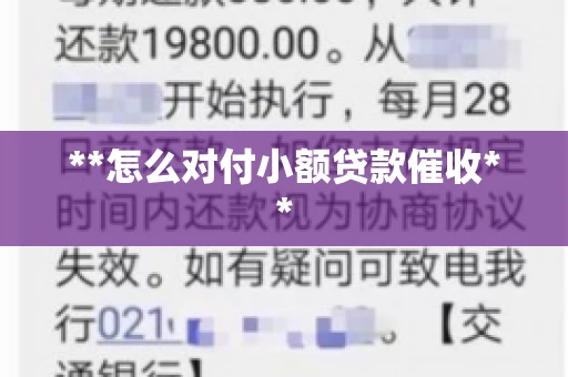 **怎么对付小额贷款催收** **怎么对付小额贷款催收**