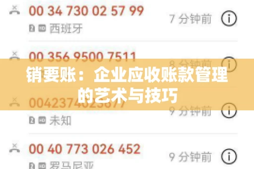 销要账:企业应收账款管理的艺术与技巧 销要账:企业应收账款管理的艺术与技巧
