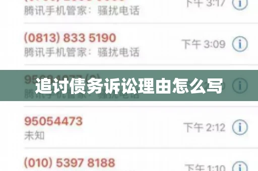 追讨债务诉讼理由怎么写