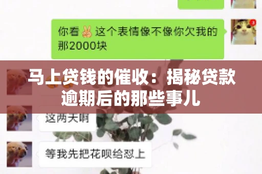 马上贷钱的催收：揭秘贷款逾期后的那些事儿