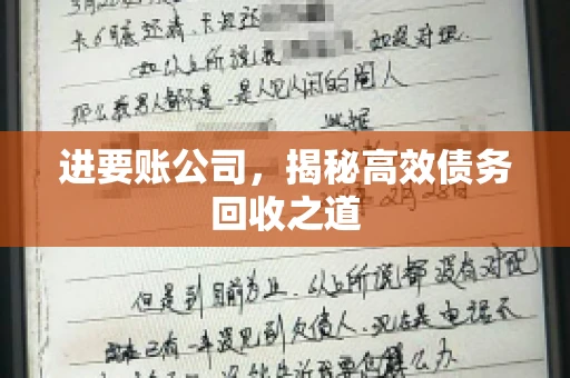 进要账公司,揭秘高效债务回收之道 进要账公司,揭秘高效债务回收之道